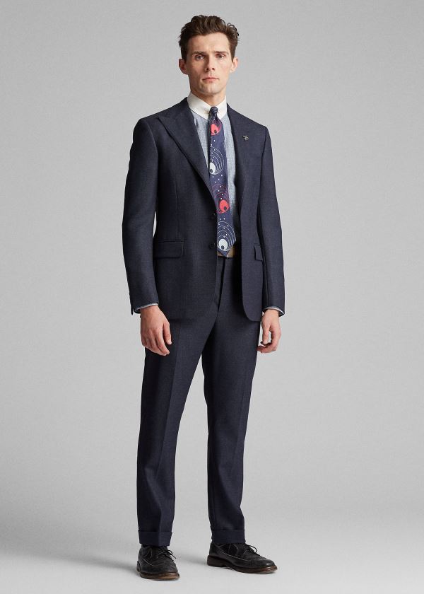 Men's Ralph Lauren Wool Peak-Lapel Suit Jacket | 283769DOA